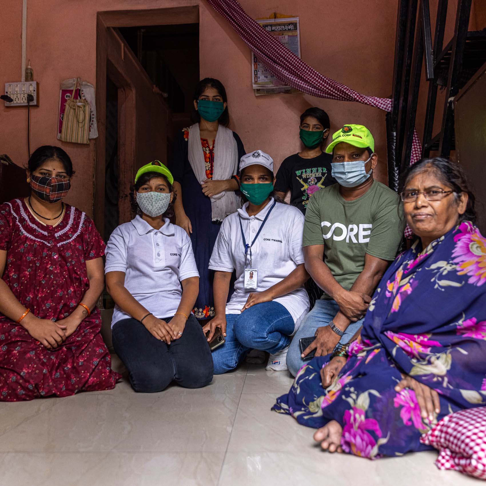 CORE staff with Ratan and her family.