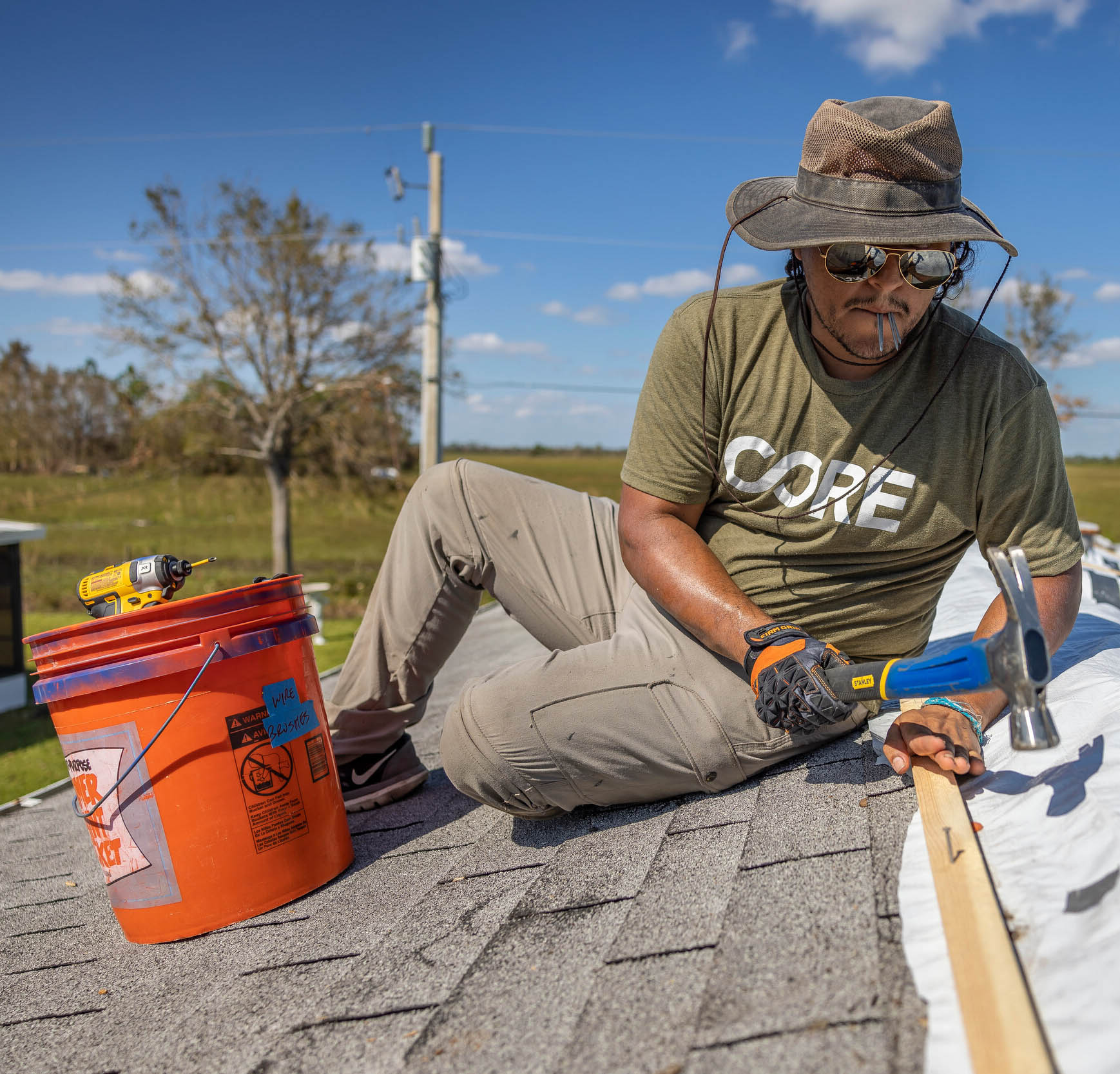 CORE Ian Response Tarping in FtMyers