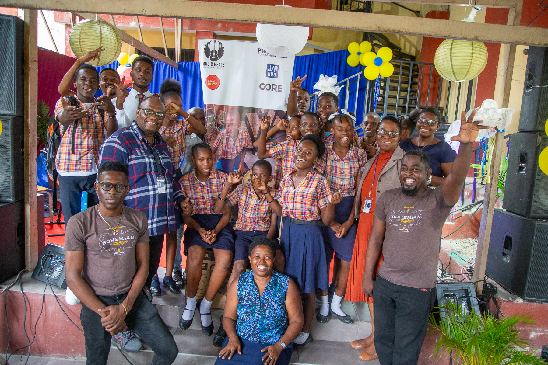 CORE Staff photo with the School of Hope's Students.