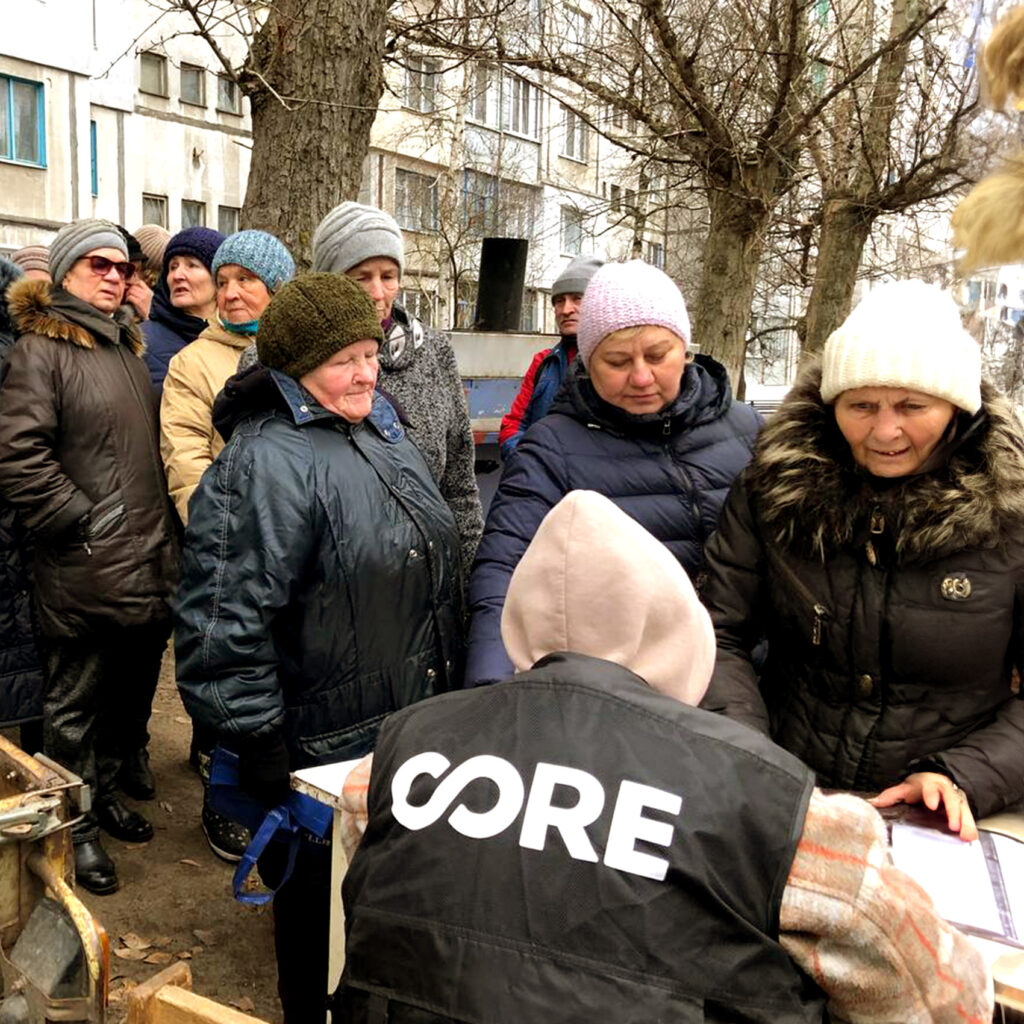 CORE in Ukraine distributing food and cash assistance