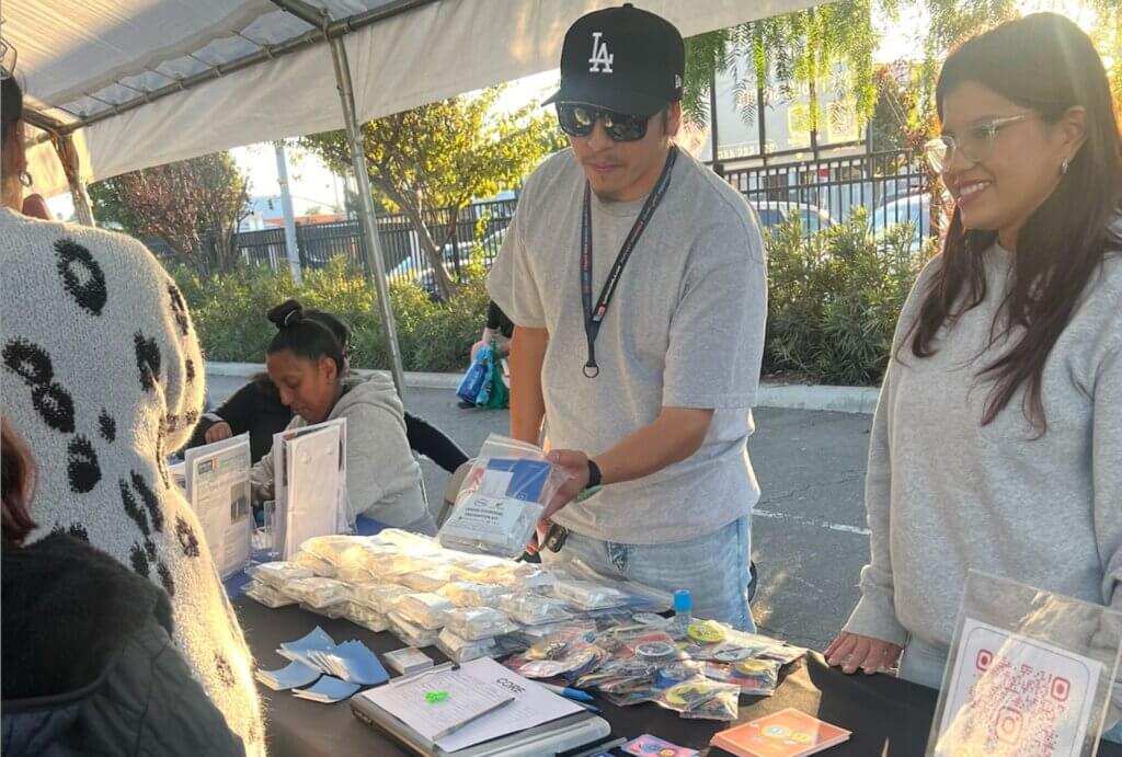 David tabling for EMBRACE