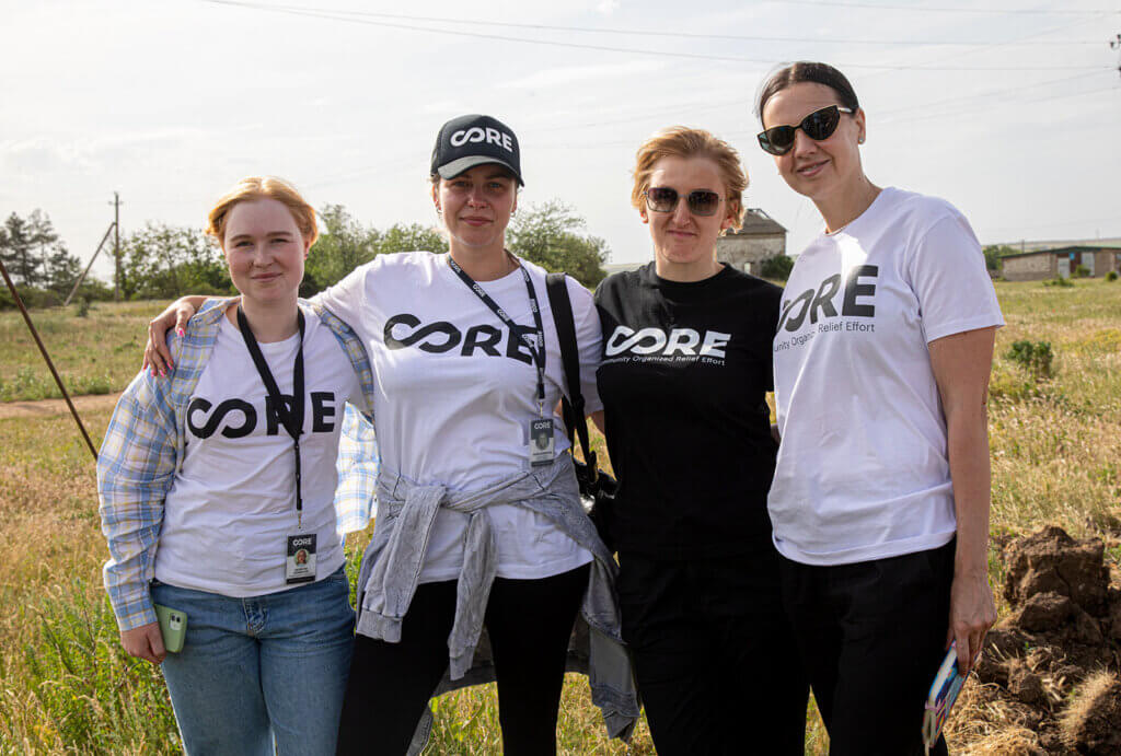 A group of CORE Ukraine staff pose for a photo.
