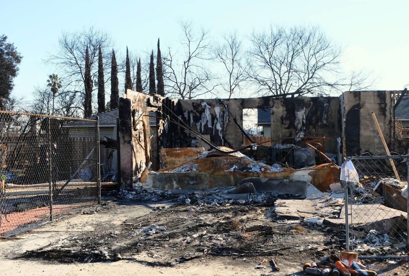 Burned home in altadena